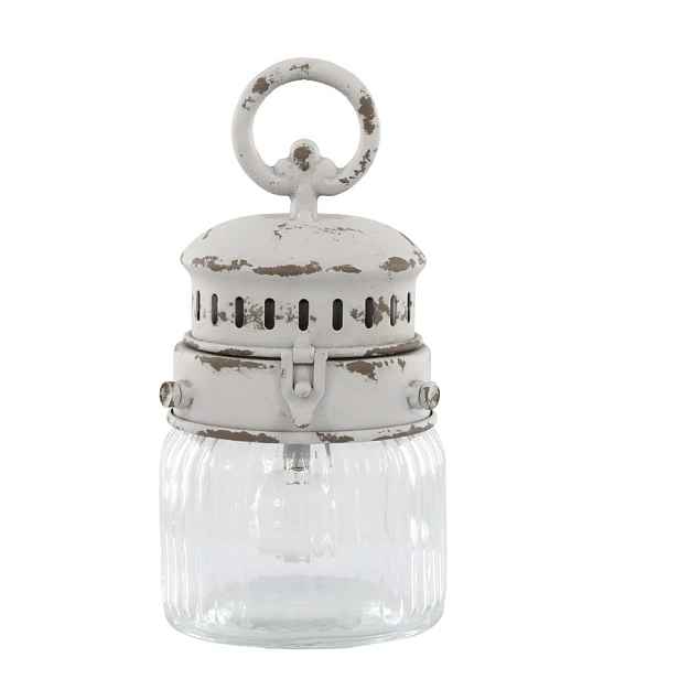 Francouzská stájová lucerna se žárovkou a časovačem French Stable - Ø 11*22 cm Chic Antique