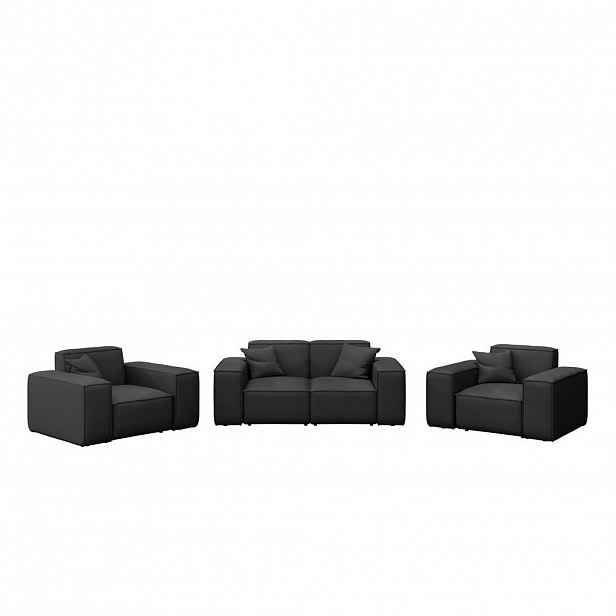 Kaiser Möbel ZAHRADNÍ SEDACÍ SOUPRAVA 2+1+1 MALIBU tkanina Odyssey Černá