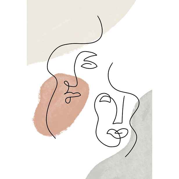 Plakát 29x41 cm Two Faces – Veronika Boulová