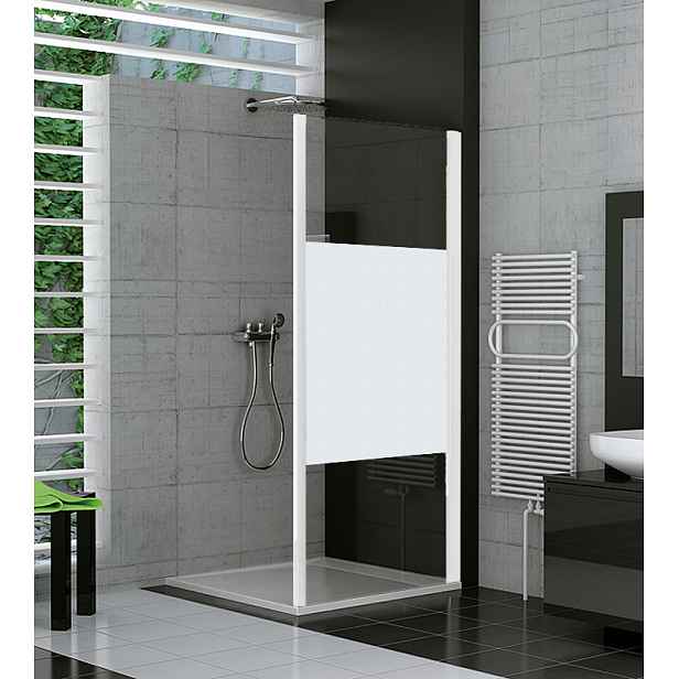 SanSwiss TOPF 0800 04 51 Boční stěna 80 cm, bílá/linie