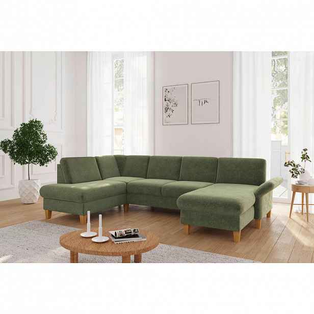Sit & More SEDACÍ SOUPRAVA, textil, světle zelená