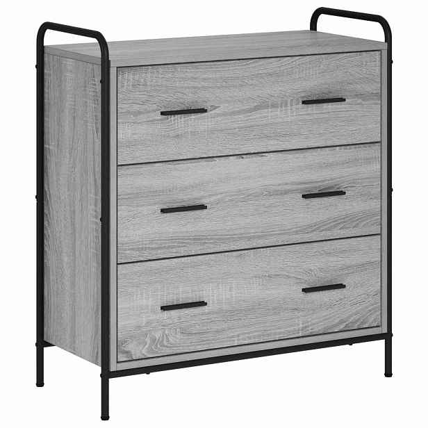 vidaXL Servírovací skříň Šedý Sonoma 97 x 33 x 81 cm Kompozitní dřevo