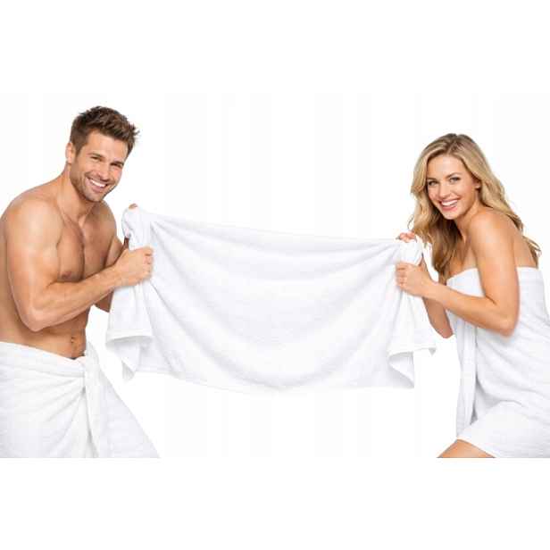 Bílý Ručník Hotel Spa Koupelový Hrubý Ručník 600g 70x140