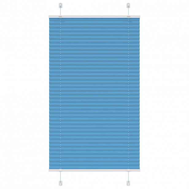 vidaXL Plisovaná roleta modrá 70x100 cm Šířka látky 69,4 cm Polyester