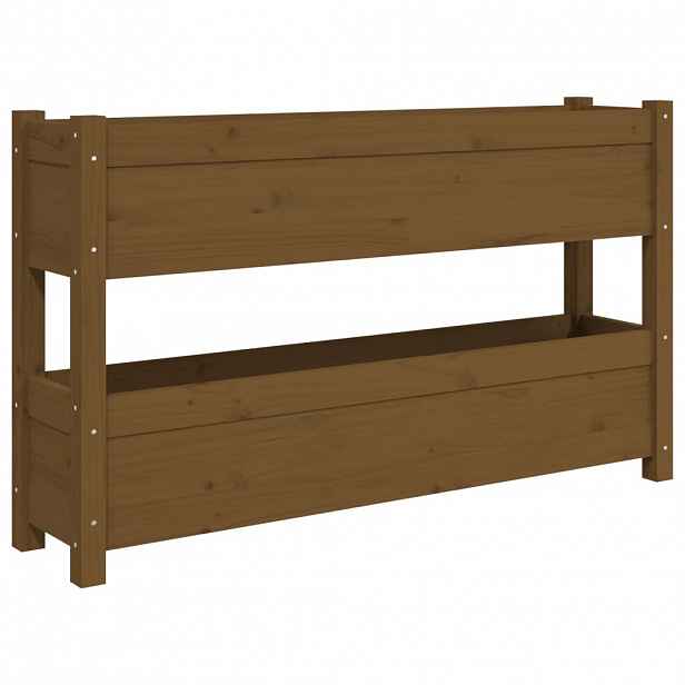 vidaXL Truhlík medově hnědý 112 x 25 x 66 cm masivní borové dřevo