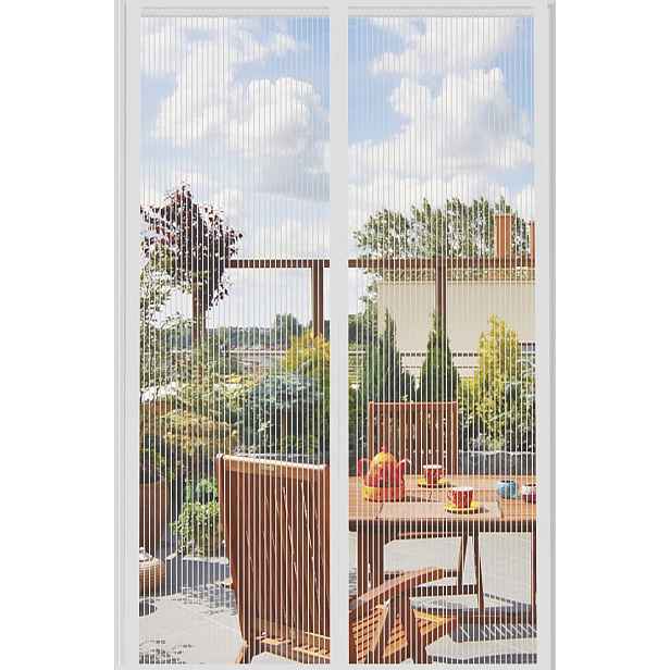 Moskytiéra Diker 100x220 cm bílá magnetická síť na dveře bez vrtání