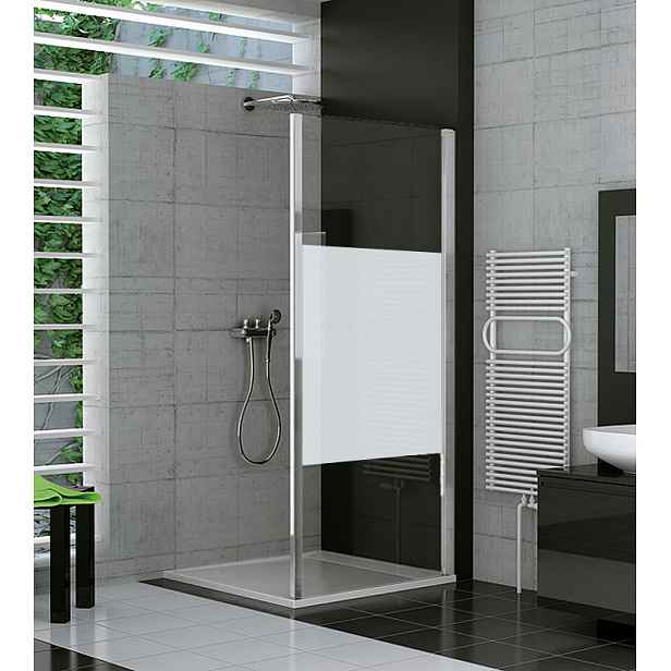 SanSwiss TOPF 0800 50 51 Boční stěna 80 cm, aluchrom/linie