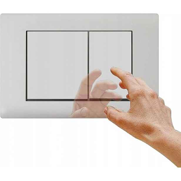 Tlačítko pro splachování toalety, 243 × 163 mm Mendorio chromované