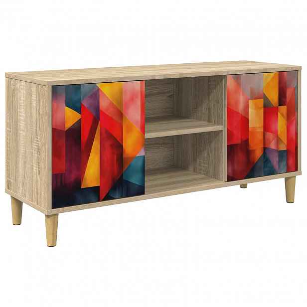 vidaXL Televizní skříň HEESCH 102 x 33 x 50 cm Sonoma Kompozitní dřevo