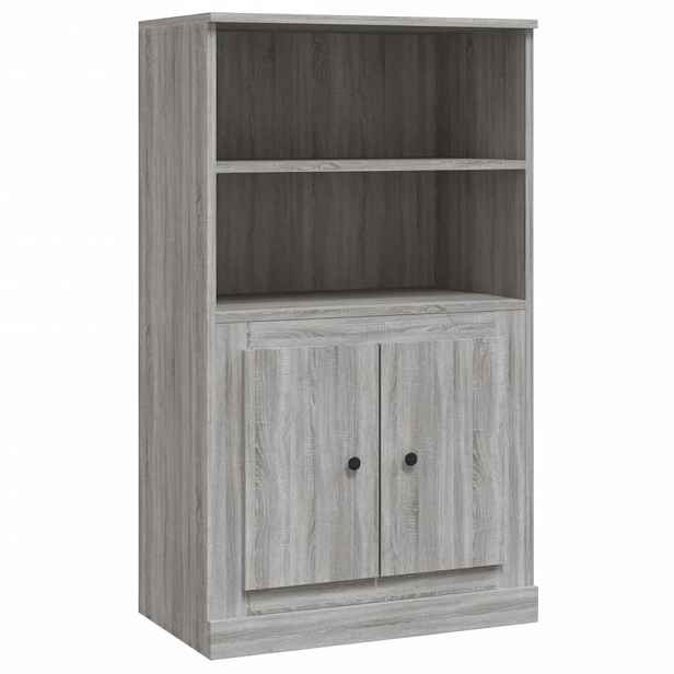 vidaXL Skříň highboard šedá sonoma 60 x 35,5 x 103,5 kompozitní dřevo