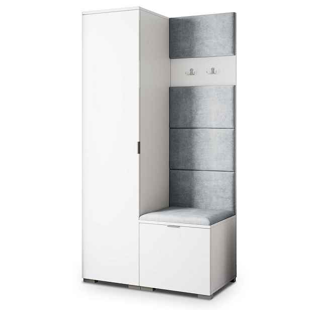 MASSENO MODERNÍ PŘEDSÍŇOVÁ SKŘÍŇ LORI, 95/181/51 cm, bílá