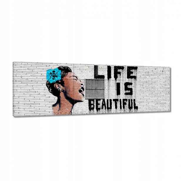 Obrazy 120x40 Banksy Life jsou krásné