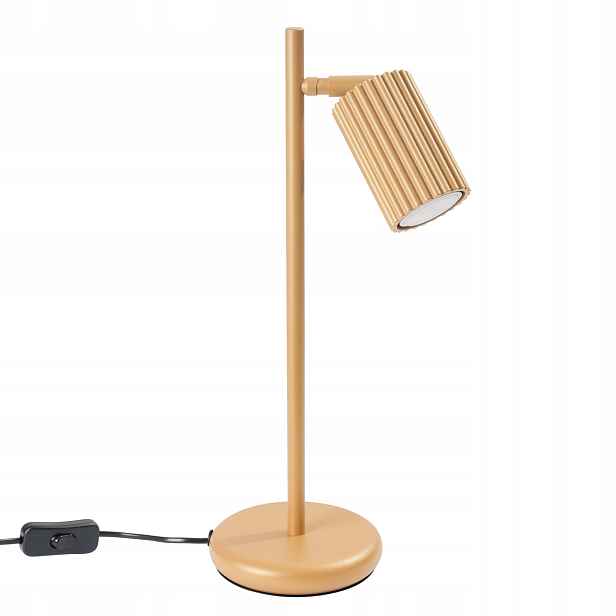 Stojící stolní lampa Noční 1x GU10 Zlatá Karbonová 1567 Sollux