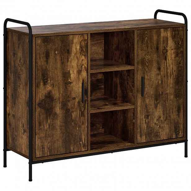 vidaXL Servírovací skříň Kouřový dub 97 x 33 x 81 cm Kompozitní dřevo