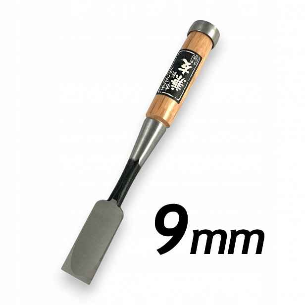 Japonské dláto 9 mm Shirogami Oire Kanetomo
