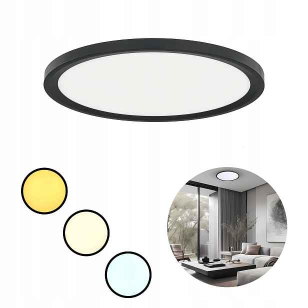 Stropní Svítidlo Milagro Maq ML0442 50W 5400lm 3CCT 60cm Černý
