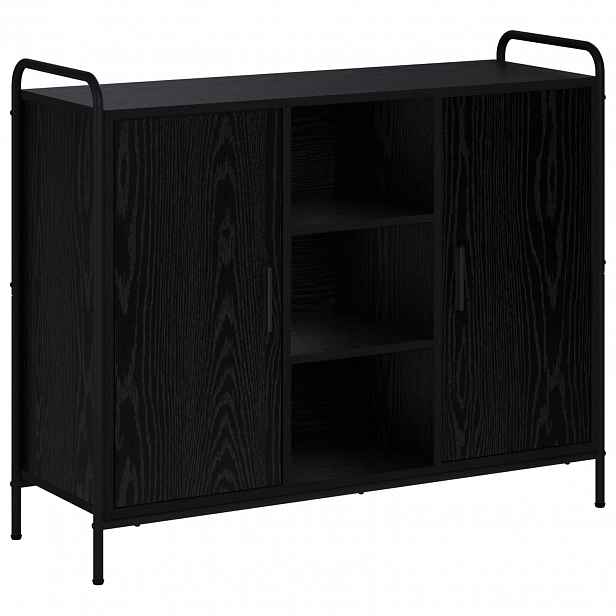 vidaXL Servírovací skříň Černý dub 97 x 33 x 81 cm Kompozitní dřevo