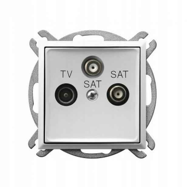 Aria Rtv-sat zásuvka se dvěma Sat výstupy bílá GPA-U2S/m/00 Ospel
