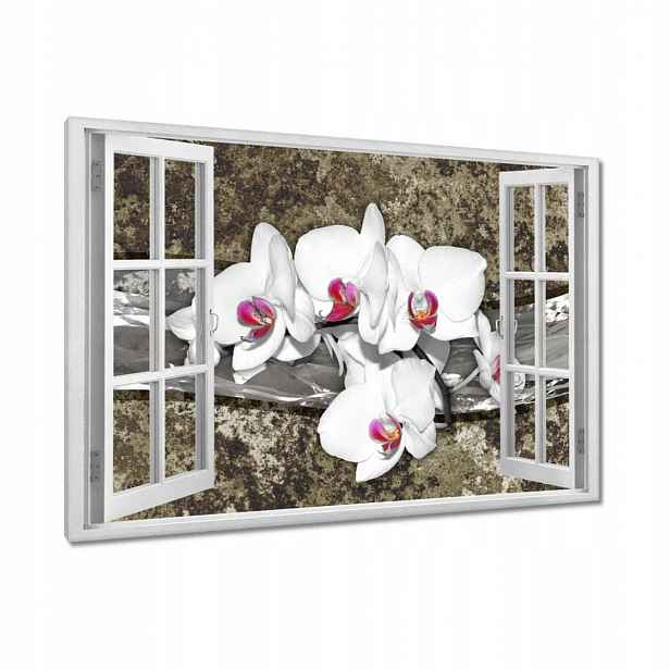 Obrazy 90x60 Orchidej Mramorové pozadí