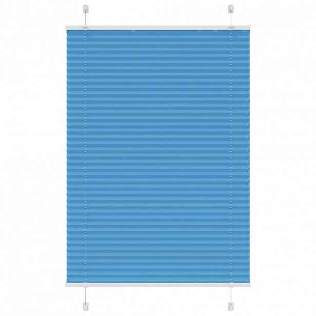 vidaXL Plisovaná roleta modrá 85x100 cm Šířka látky 84,4 cm Polyester