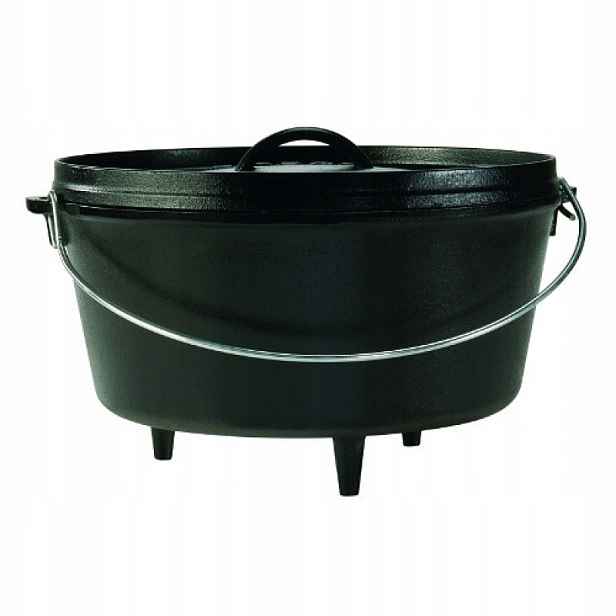 Dvojitý litinový hrnec Lodge Camp Dutch Oven s poklicí 7,6 l