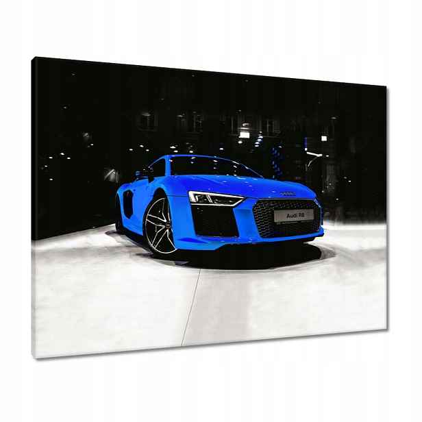Obrazy 80x60 Modré Audi Audica R8