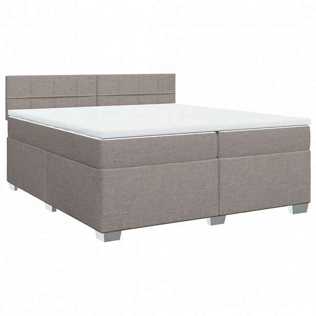 vidaXL Box spring postel s matrací taupe 200x200 cm textil