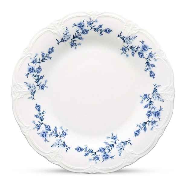 Bílý/modrý porcelánový talíř ø 27,5 cm Retro – BonBistro
