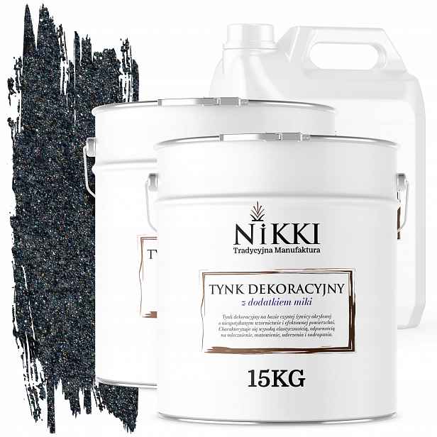 Dekorativní Omítka Zew/wew 2x15KG Grafitová Krystaly Černá Mika D923+GRUNT