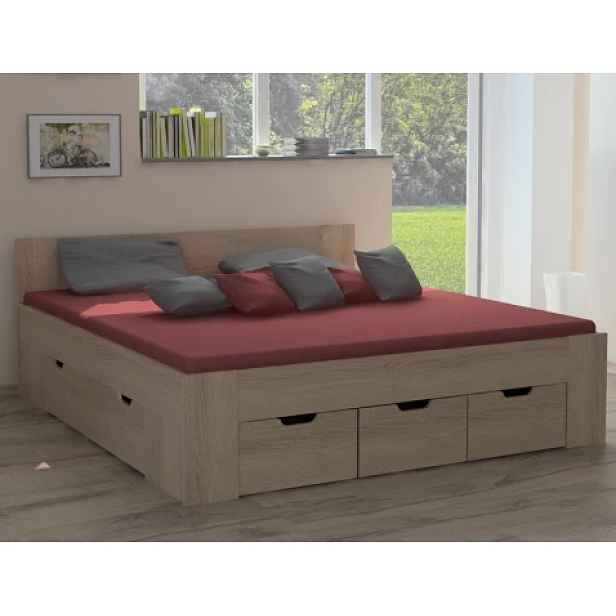 Postel Astral 160x200 cm, dub sonoma