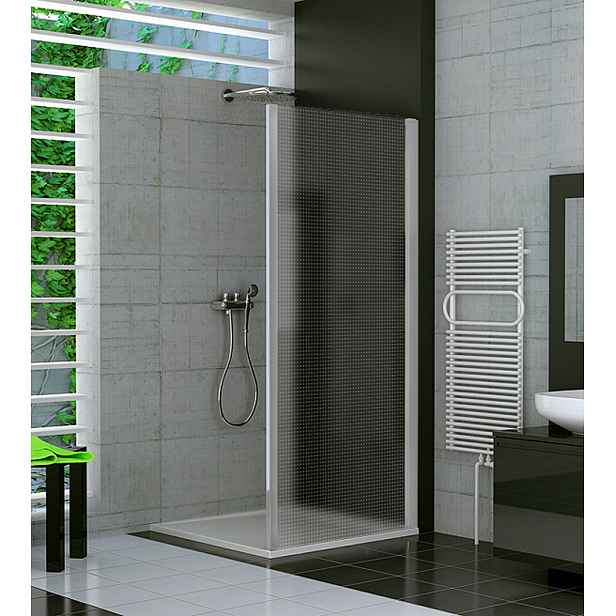 SanSwiss TOPF 0900 01 30 Boční stěna 90 cm, matný elox/mastercarré