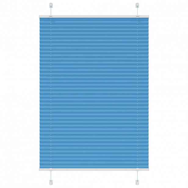 vidaXL Plisovaná roleta modrá 100x100 cm Šířka látky 99,4 cm Polyester