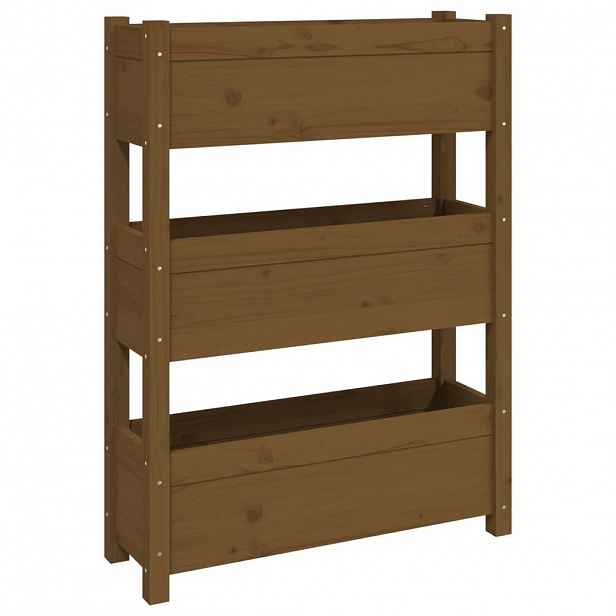 vidaXL Truhlík medově hnědý 77 x 25 x 104,5 cm masivní borové dřevo
