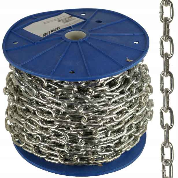 Hospodářský Řetěz D1 4 MM, Role 40 M, Pozinkovaný, 500 Kg