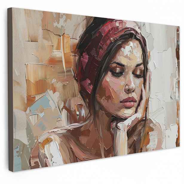 MuchoWow OBRAZ NA PLÁTNĚ Žena - vzhled malby - portrét - moderní 120x80 cm
