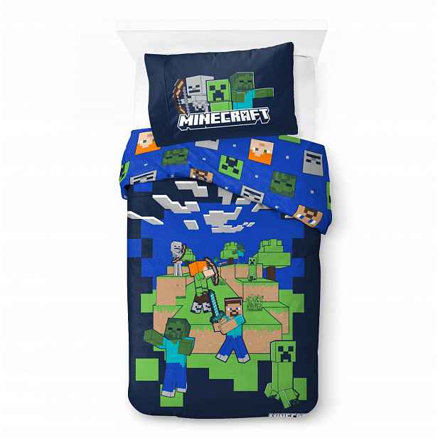 Povlečení Pro Mládež Minecraft 140x200 Gamer Hra Alex Steve Baby Pig 27