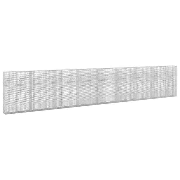 vidaXL Gabion s drátem 3,5 mm a sítem 5x2,5 cm 850x30x150 cm