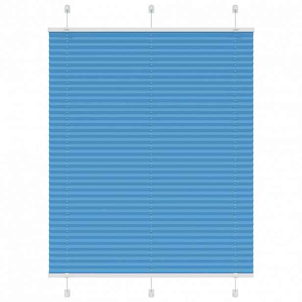 vidaXL Plisovaná roleta modrá 105x100 cm Šířka látky 104,4cm Polyester