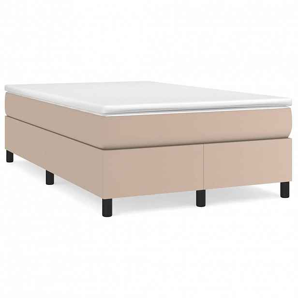 vidaXL Rám postele s boxspringem cappuccino 120x200 cm umělá kůže
