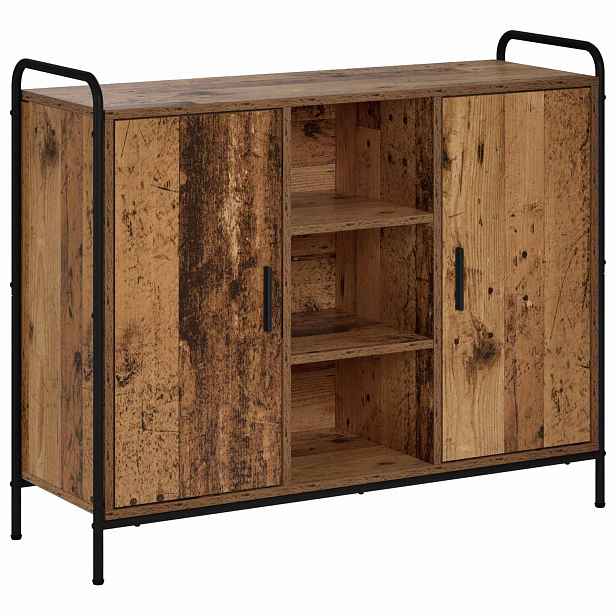 vidaXL Servírovací skříň Staré dřevo 97 x 33 x 81 cm Kompozitní dřevo