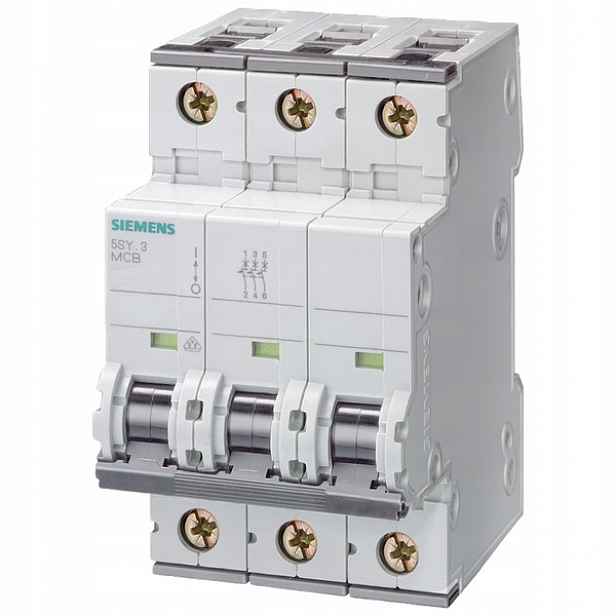 Nadproudový spínač 400 V 10 kA, 3-pólový, C, 1 A, D=70 mm