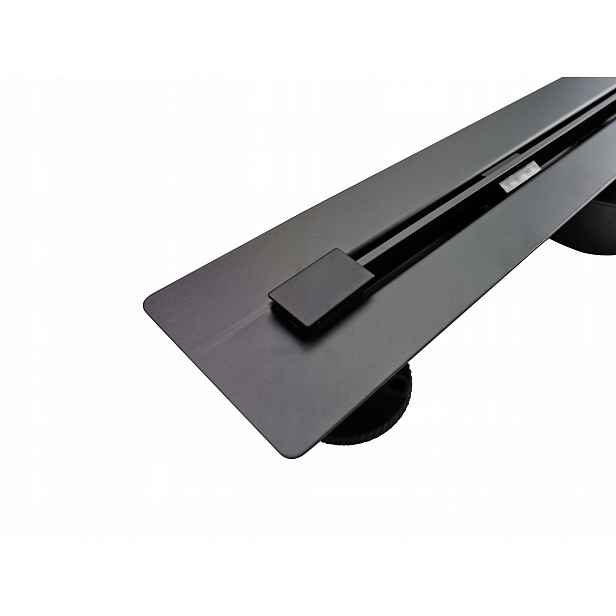 Odtok 80 cm Černý Slim Invisible 4 mm Otočný