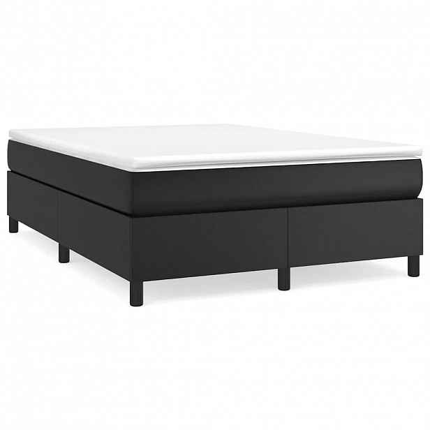 vidaXL Rám postele s boxspringem černá 140 x 190 cm umělá kůže