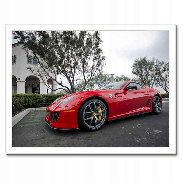 Plakáty v rámu 40x30 Červené auto Ferrari