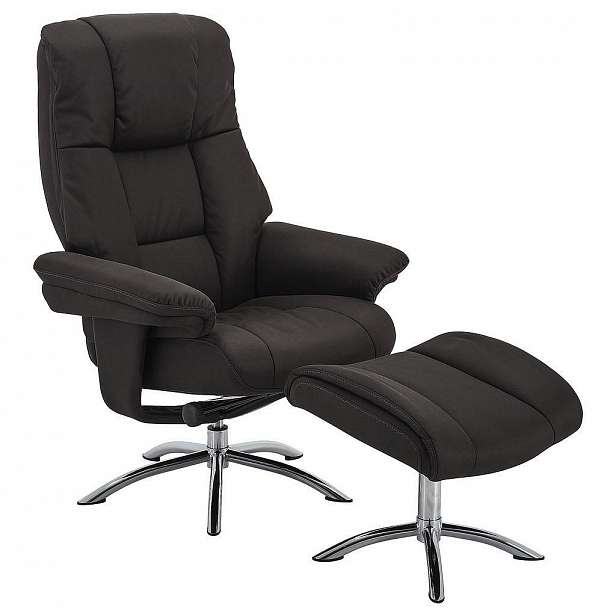 Cantus Relaxační Křeslo S Taburetem, Kov, Textil, Antracitová