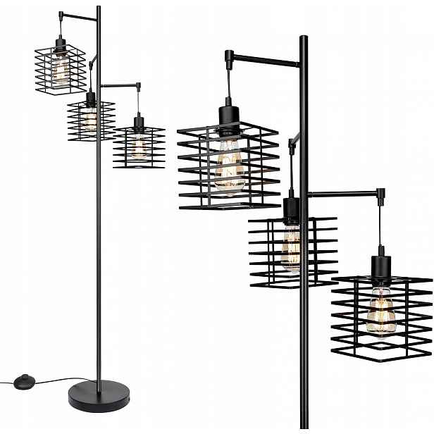 Industriální podlahová lampa 3x E27 Firvre Retro Loft
