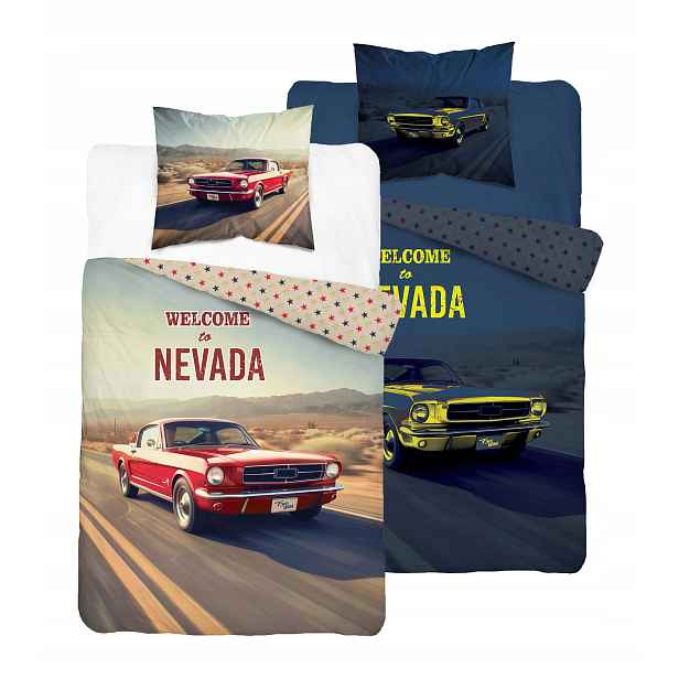 Povlečení Svítící Auto Retro Nevada 140x200cm Fluo