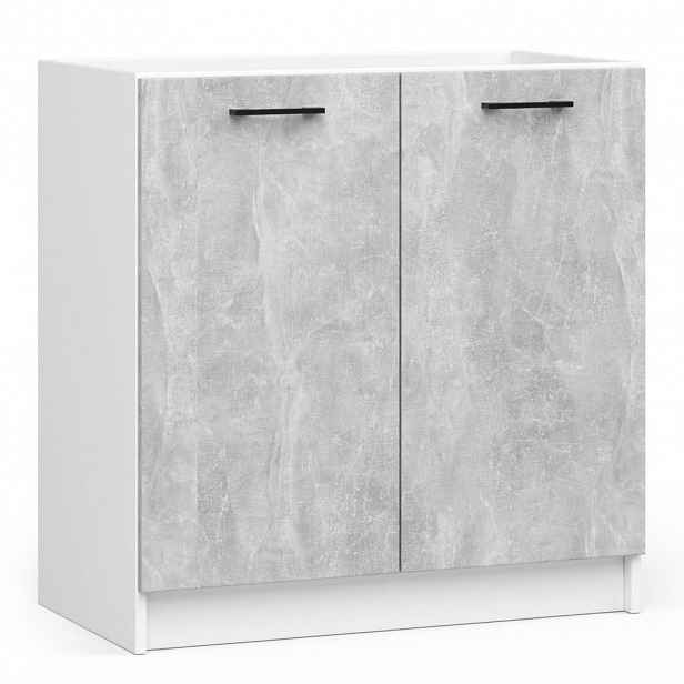 RAUMHIRSCH FURNITURE SPODNÍ SKŘÍŇKA bílá, betonová 82/80/46