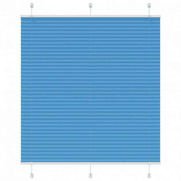 vidaXL Plisovaná roleta modrá 115x100 cm Šířka látky 114,4cm Polyester