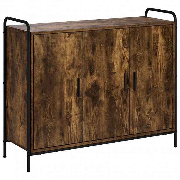 vidaXL Servírovací skříň Kouřový dub 97 x 33 x 81 cm Kompozitní dřevo